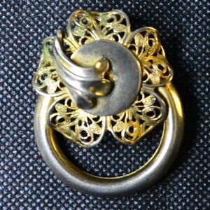 Cano Brooch Mixed Washed Tones Filigree Work Ladies Jewelry Fashion Accessory